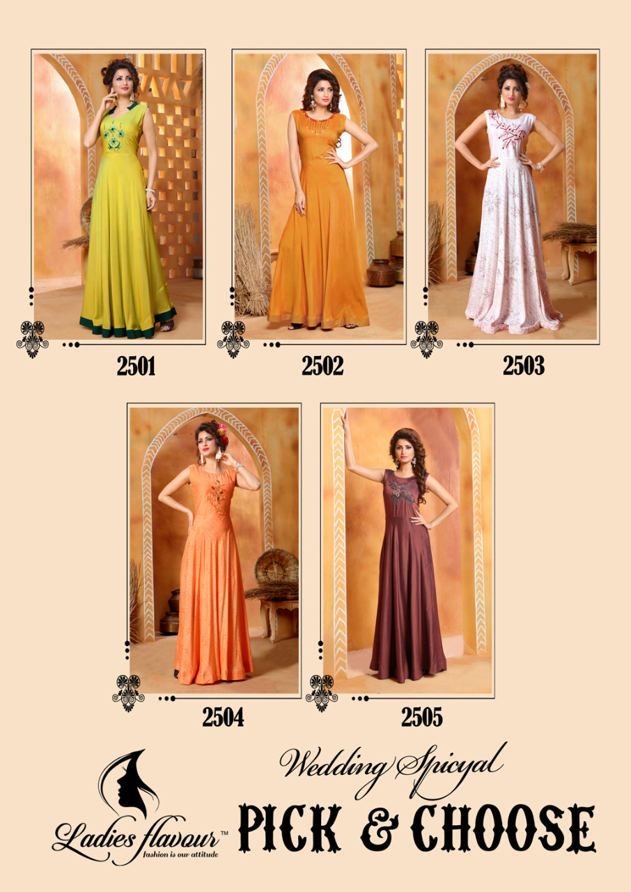 Pick and Choose Long Gown Style Ladies Flavour Kurti Pick and Choose Long Gown Style Ladies Flavour Kurti